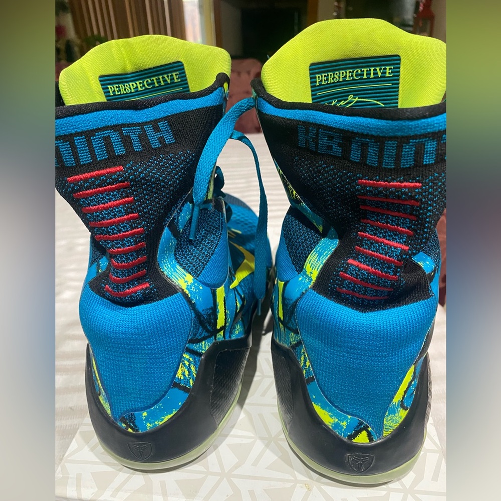 Stylish Blue and Yellow Athletic Shoes